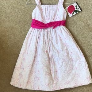 Rosenau White Embroidered occasion dress Sz 10 NWT